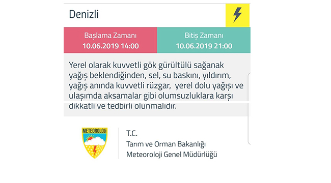 Denizlililere Uyarı Üstüne Uyarı