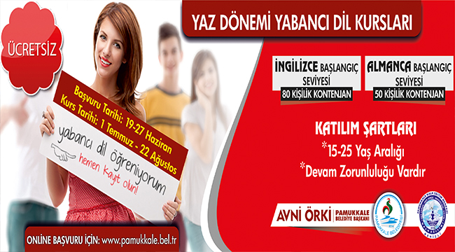 Pamukkale Belediyesi’nden Gençlere Dil Öğrenme Fırsatı
