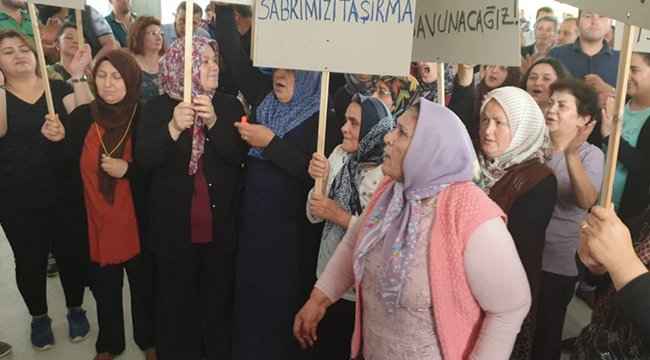 Serinhisarda  Beton Tesisi Protestosu