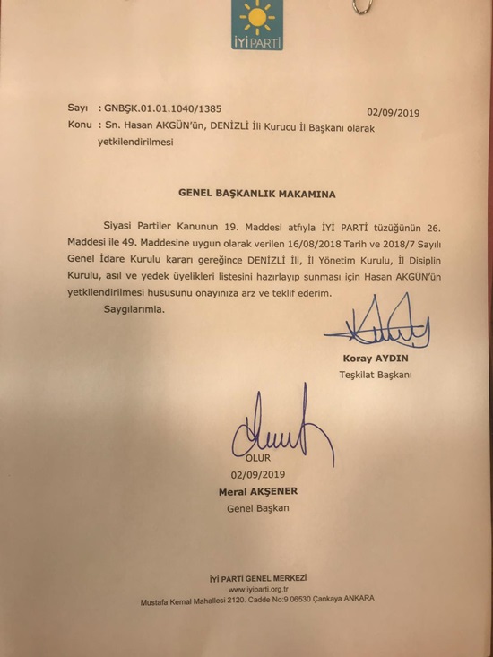 İŞTE İL BAŞKANINDAN İLK SÖZLER
