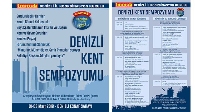 TMMOB DENİZLİ İKK KENT SEMPOZYUMUNA HAZIRLANIYOR
