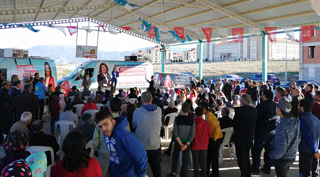 DOĞAN MEŞALE, SLOGAN VE İLGİ İLE KARŞILANDI