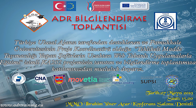 Tehlikeli Madde Taşımacılarına Eğitim Projesi Tanıtım Denizli’de Yapılacak