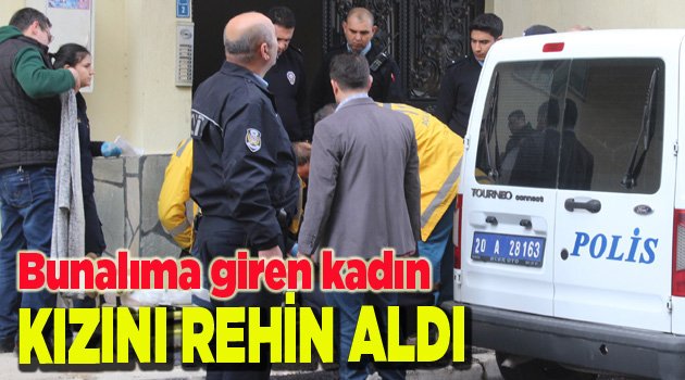 8 yaşındaki kızını rehin aldı