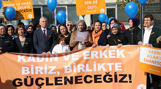 AK KADINLARDAN KADINA ŞİDDETE HAYIR YÜRÜYÜŞÜ