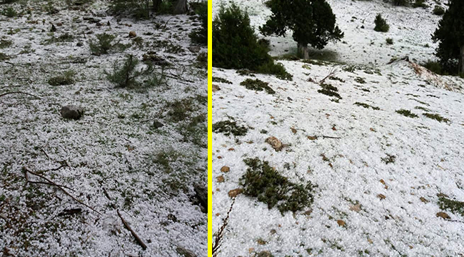 Çameli’de Dolu Şoku Yaşandı