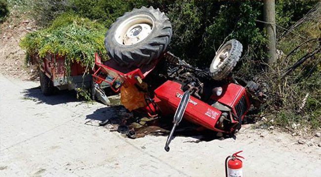 ACIPAYAM’DA TRAKTÖR KAZASI