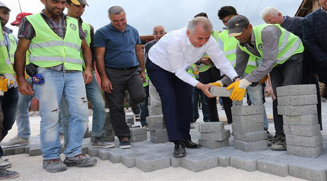 BÜYÜKŞEHİR 5,5 MİLYON M2 KİLİT PARKE TAŞI DÖŞEDİ