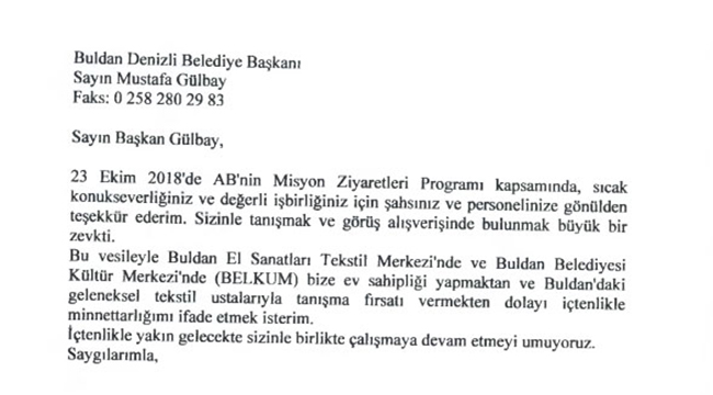 BERGER’DEN GÜLBAY'A TEŞEKKÜR
