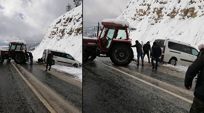 ÇAMELİ’DE KORKUTAN KAZA
