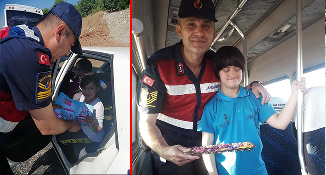 Jandarma Çocuklarla İşbirliği Yaptı