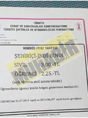 Ulaşıma Zam! İşte Yeni Fiyatlar