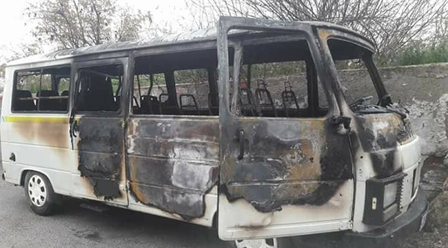 MİNİBÜS YANGINI PANİĞE NEDEN OLDU