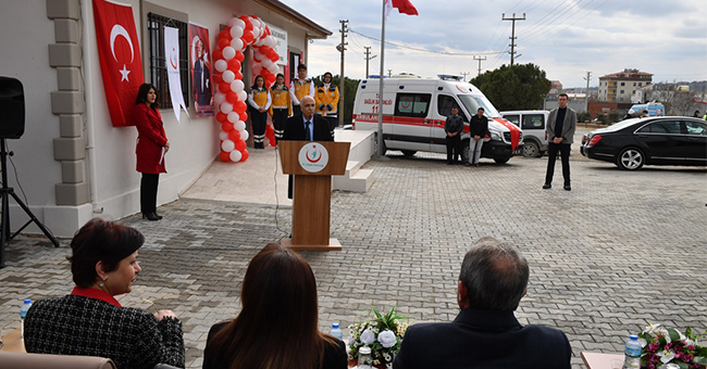 SERİNHİSAR ACİL SAĞLIK İSTASYONUNA KAVUŞTU