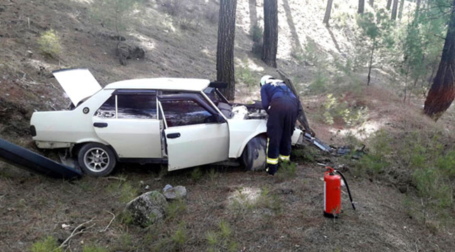 BABA OĞUL KAZA YAPTI