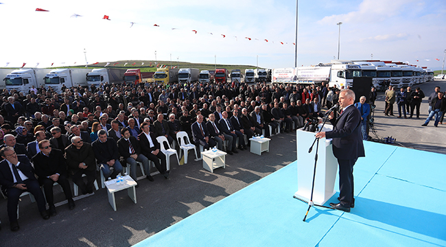 DENİZLİ, KAMYON VE TIR GARAJI’NA KAVUŞTU