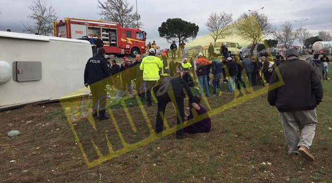 Denizli'de Öğrenci Otobüsü Devrildi 4'ü ağır 32 yaralı
