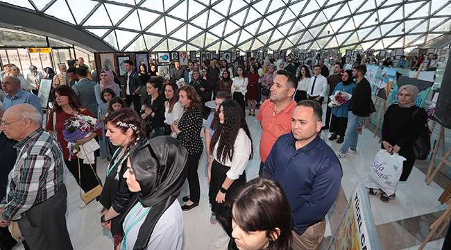 Büyükşehir Kursiyerlerinden Karma Resim Sergisi