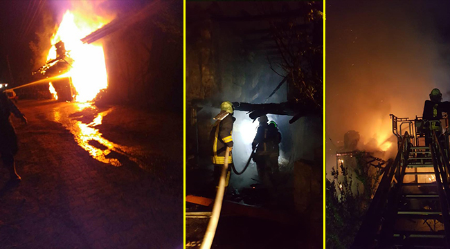 YANGINDA 2 EV KULLANILAMAZ HALE GELDİ