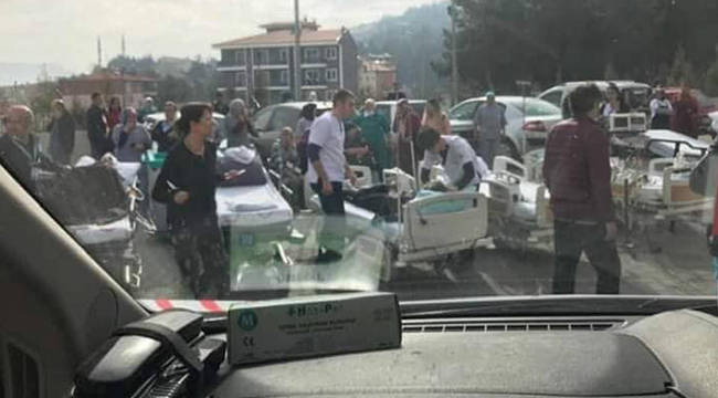 HASTANEDEN HASTALAR BAHÇEYE TAŞINDI