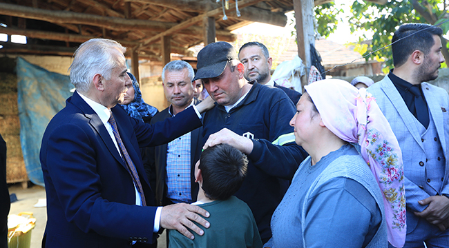BAŞKAN ZOLAN HEYBELİ AİLESİ’Nİ ZİYARET ETTİ