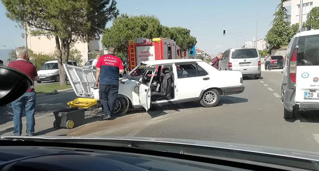 1200 Evler Yolu’nda Kaza:1 Yaralı