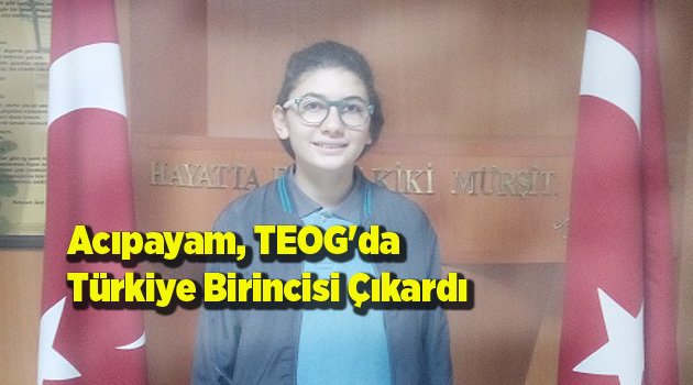 Acıpayam,TEOG'da Türkiye Birincisi Çıkardı