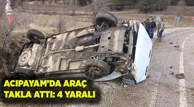 ARAÇ KONTROLDEN ÇIKTI, TAKLA ATTI