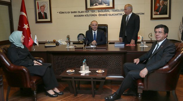 Bakanlardan Başkan Osman Zolan’a ziyaret