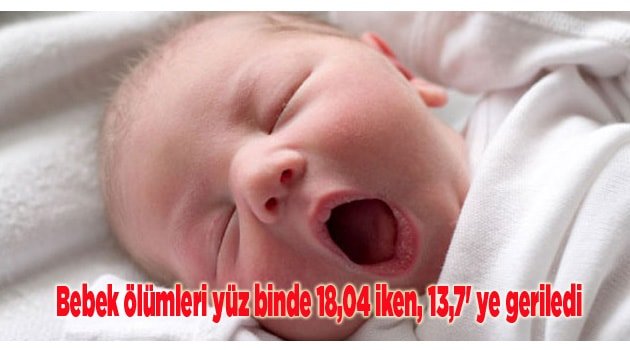 Bebek ölümleri yüz binde 18,04 iken, 13,7' ye geriledi