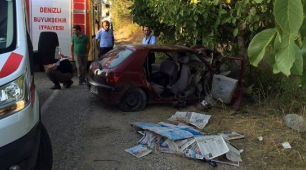 ÇAL'DA KAZA: 5 ÖLÜ 2 YARALI