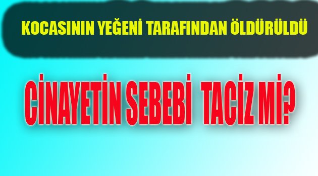 CİNAYETİN SEBEBİ  TACİZ Mİ?