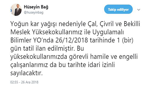 İŞTE TATİL OLAN O ÜNİVERSİTELER