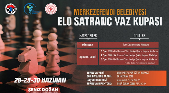 Merkezefendi’de Satranç Turnuvası Start Alıyor