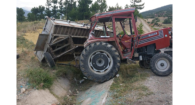 Çameli’de Traktör Kazası:1 Yaralı