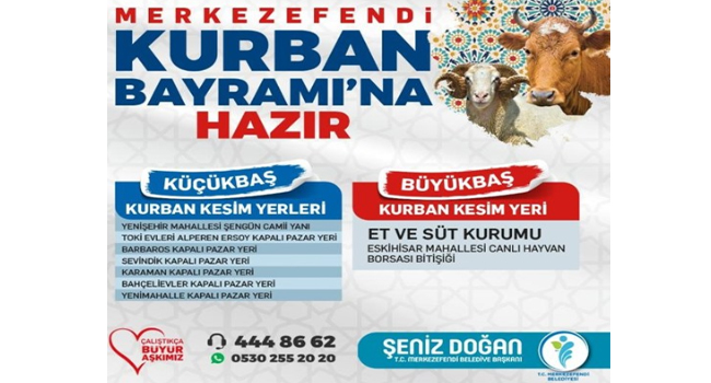 MERKEZEFENDİ KURBAN BAYRAMINA HAZIR