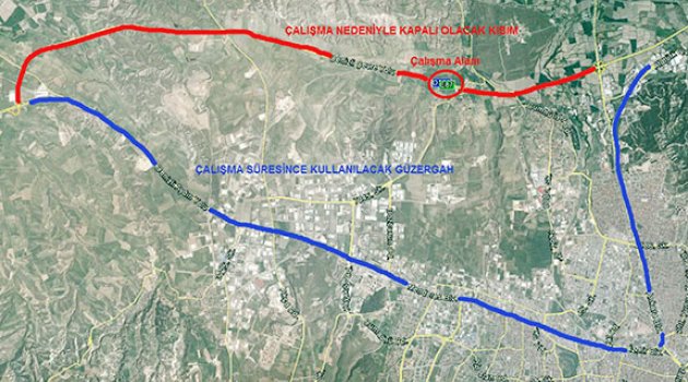 Denizli'de bu yollar dört gün kapalı