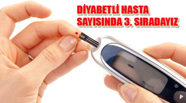 DİYABETLİ HASTA SAYISINDA 3. SIRADAYIZ