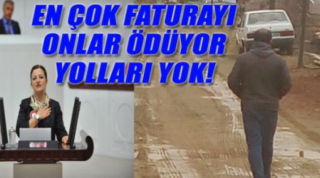 EN FAZLA FATURA ÖDEYEN KÖYÜN YOLU YOK!
