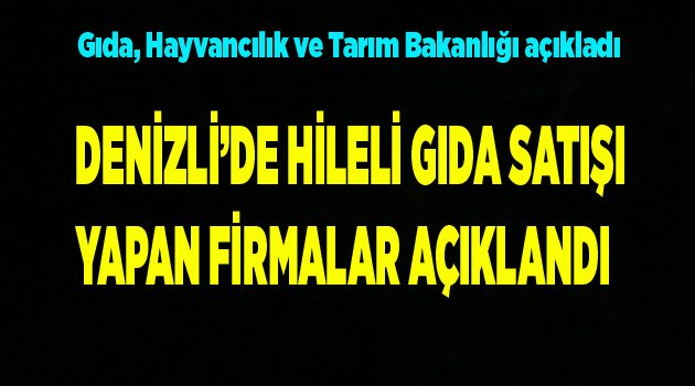 Gıdaya yine hile karıştı