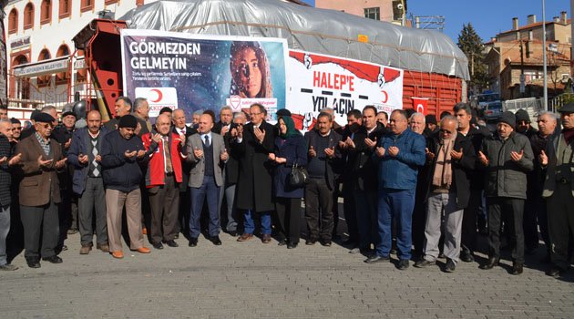 HALEP’E YOL VER, YARDIM TIRI DUALARLA UĞURLANDI