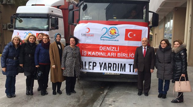 HALEP İÇİN 2 TIR YOLA ÇIKTI