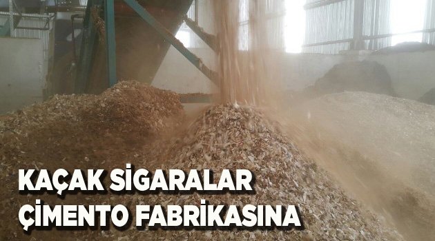 KAÇAK SİGARALAR ÇİMENTO FABRİKASINA