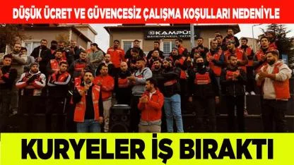 DENİZLİ'DE KURYELER İŞ BIRAKTI