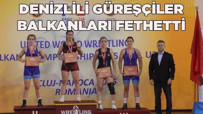 DENİZLİLİ GÜREŞÇİLER BALKANLARI FETHETTİ