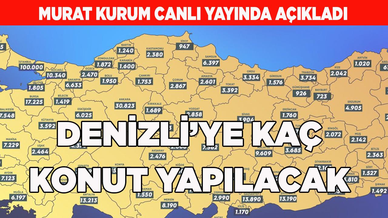 DENİZLİ’YE KAÇ KONUT YAPILACAK?