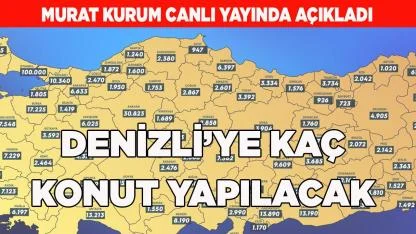 DENİZLİ’YE KAÇ KONUT YAPILACAK?