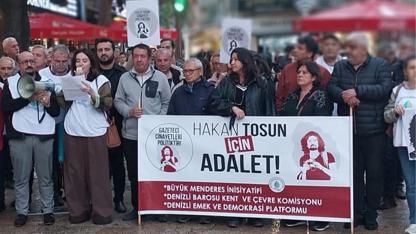GAZETECİ HAKAN TOSUN CİNAYETİ PROTESTO EDİLDİ