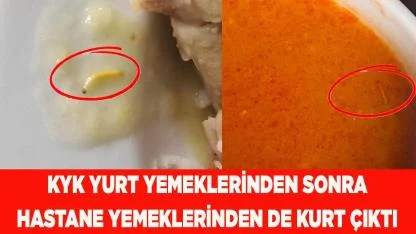 KYK'dan sonra, hastane yemeklerinden de kurt çıktı