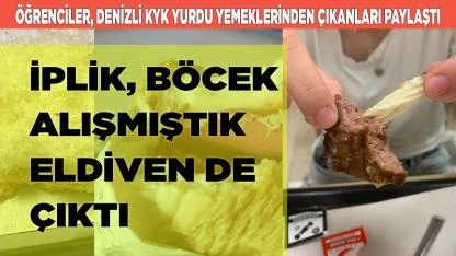 KYK Yurdu yemekhanesinden skandal görüntüler